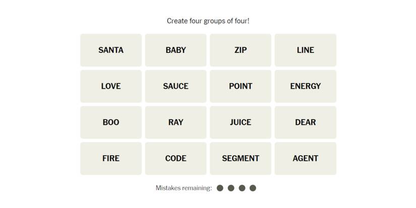 Connections-New-York-Times-Solution-December-25-2023
