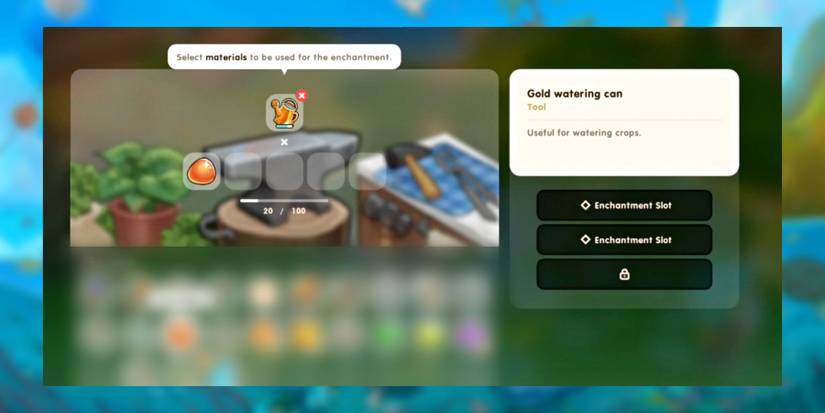 how to enchant tools in coral island.