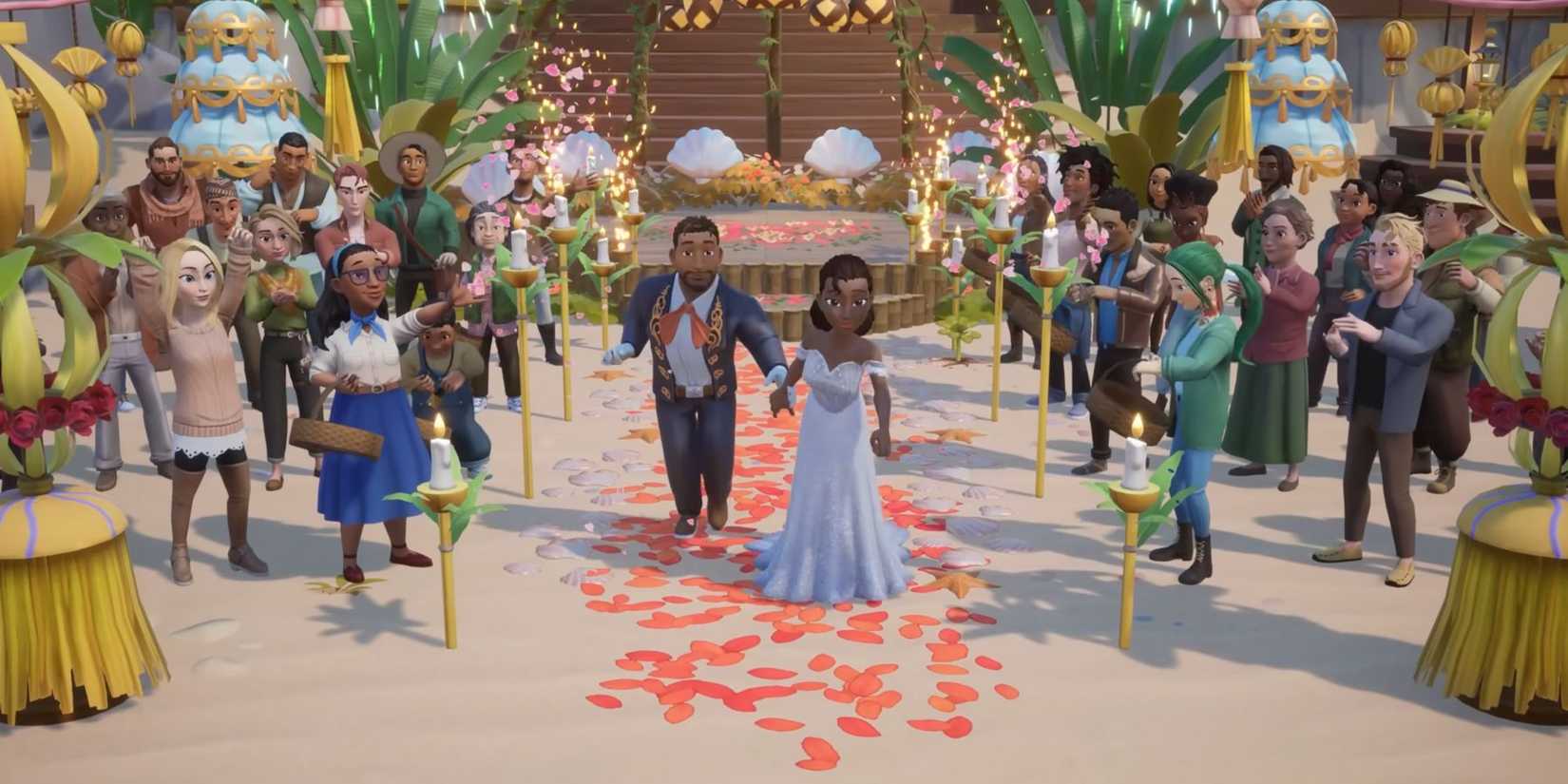 a wedding in coral island.