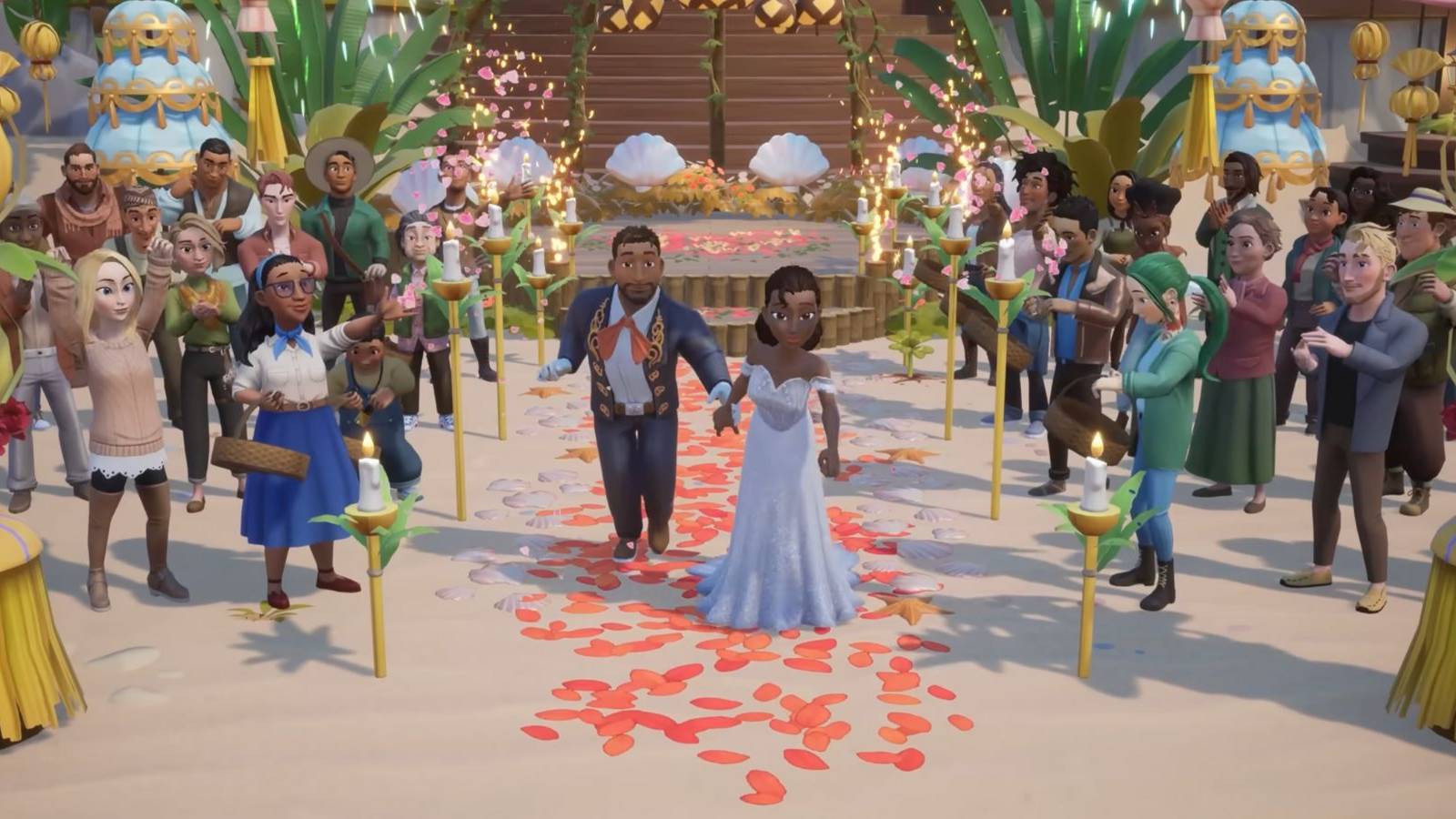 a wedding in coral island.