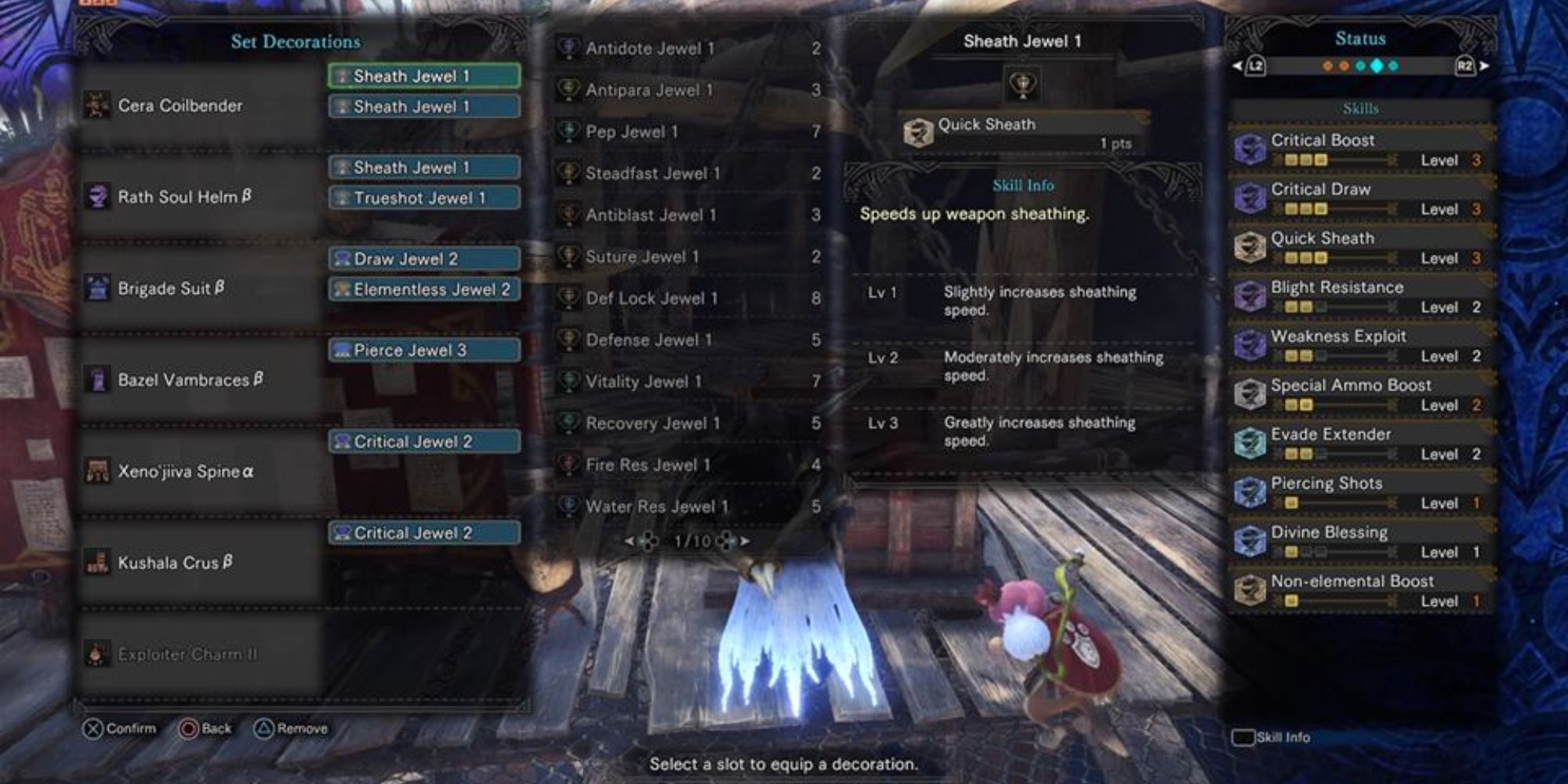 Bow armor set build with critical draw