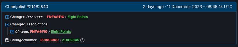 the day before fntastic name changed to eight points steamdb