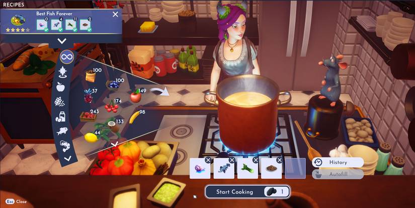 Best Fish Forever recipe in Disney Dreamlight Valley