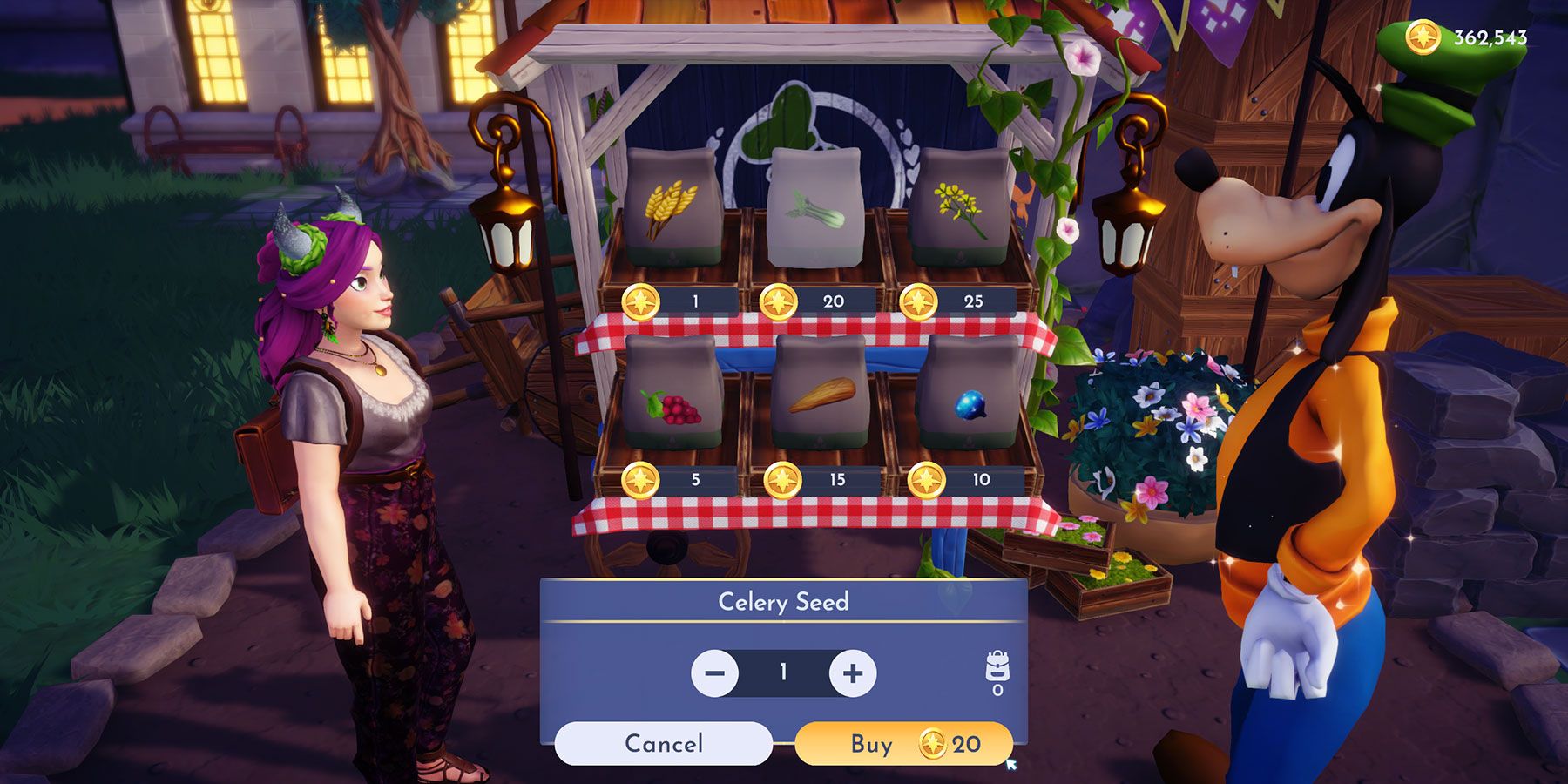 Buying Celery Seeds at Goofy's Stall