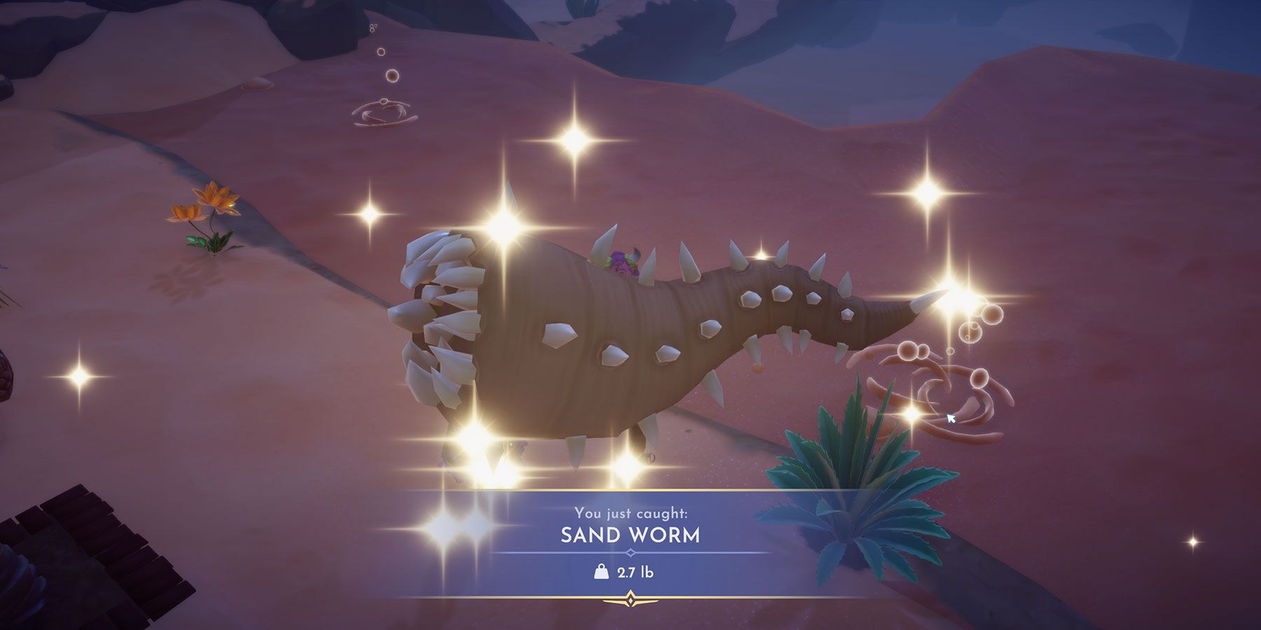 Catching a Sand Worm in Disney Dreamlight Valley