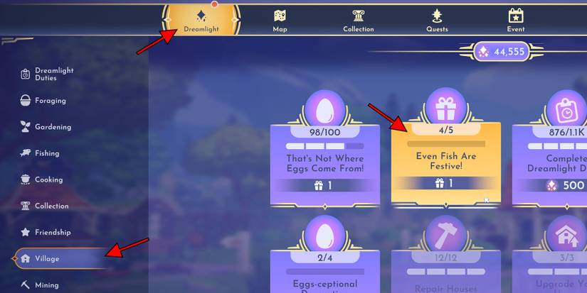 Checking progress on Even Fish Are Festive! in Disney Dreamlight Valley