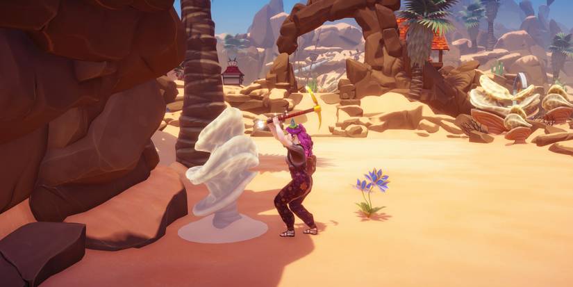 Destroying a Small Glass Stalagmite in Disney Dreamlight Valley