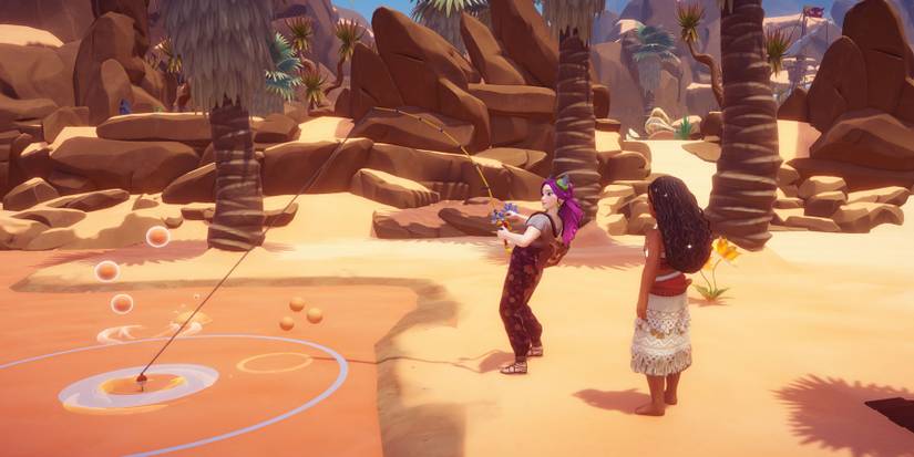 Fishing in Glittering Sands in Disney Dreamlight Valley