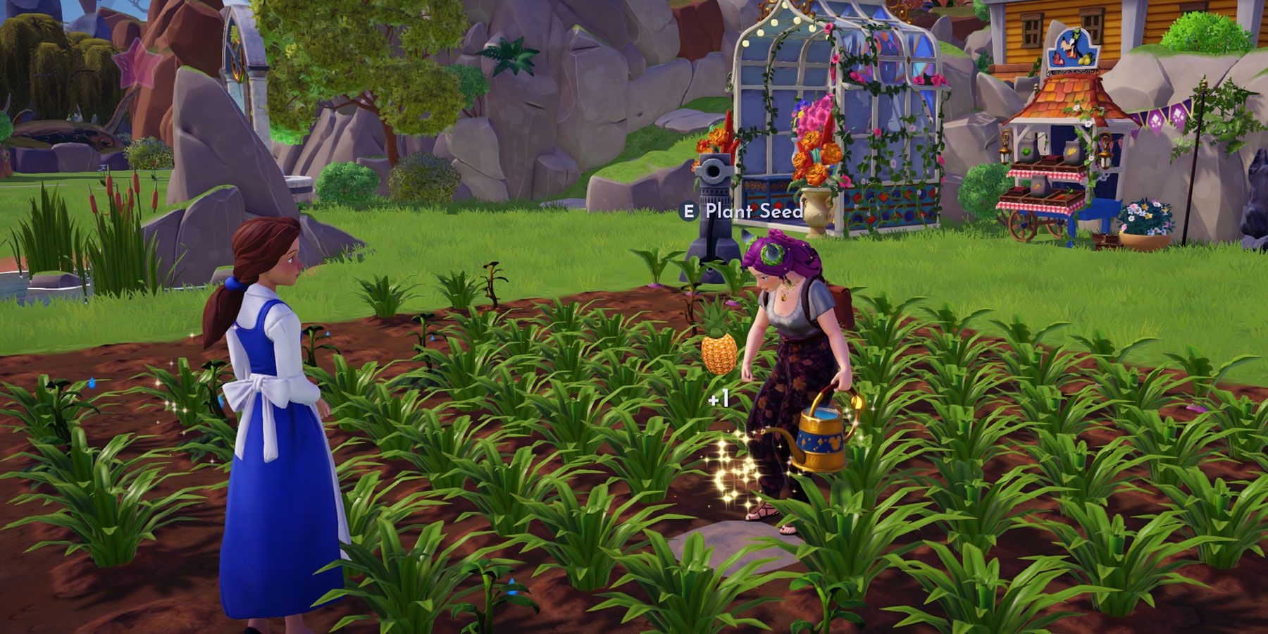 Harvesting Pineapple in Disney Dreamlight Valley