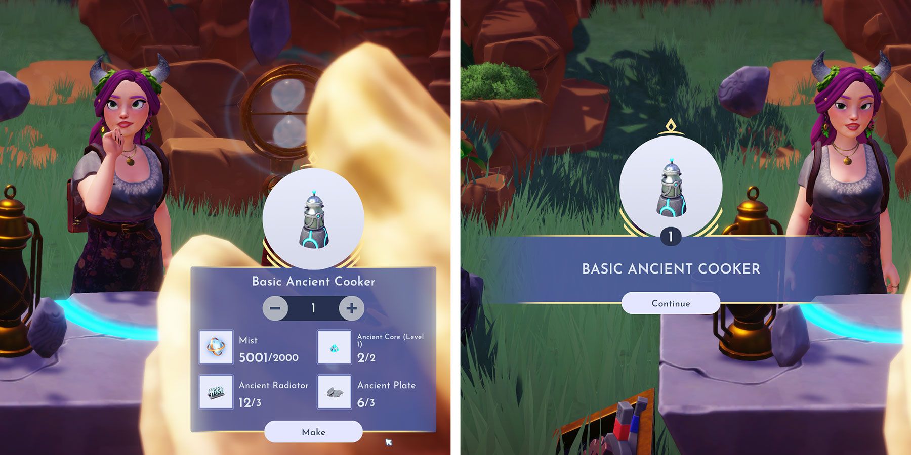 Crafting the Ancient Cooker in Disney Dreamlight Valley