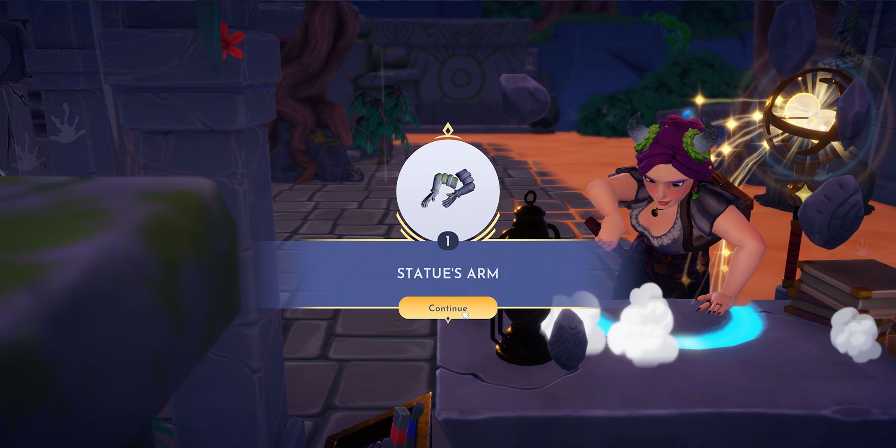 Crafting the Statue Arm in Disney Dreamlight Valley