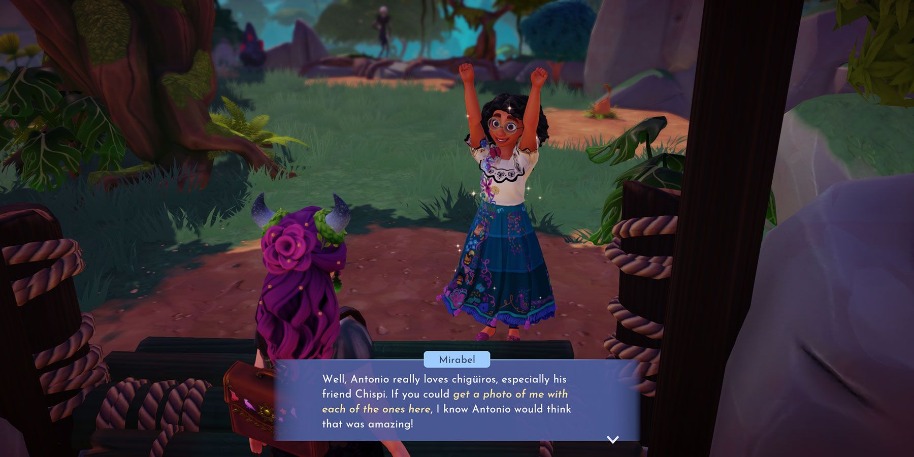 Talking to Mirabel in Disney Dreamlight Valley