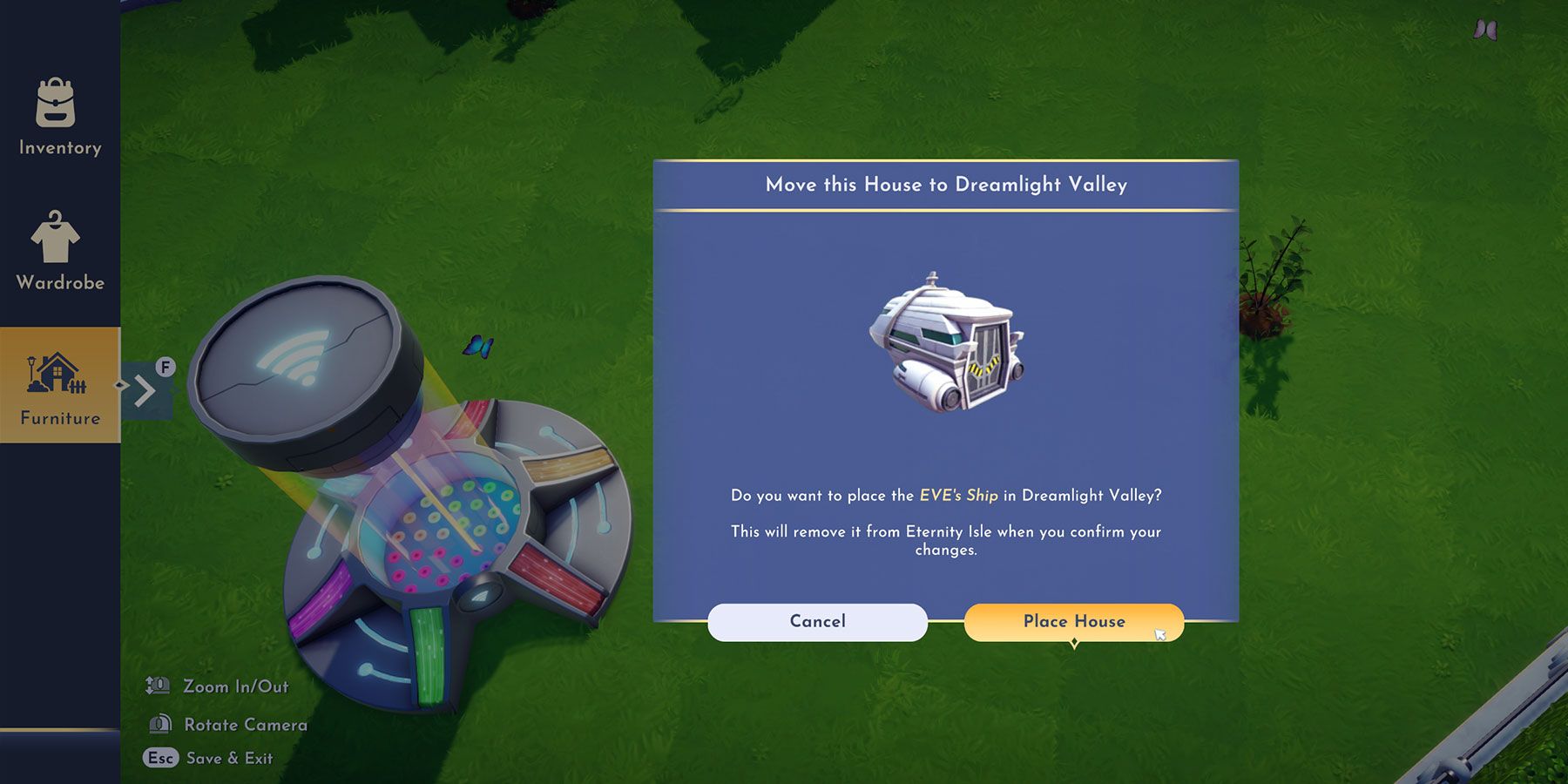 Moving EVEs house to Dreamlight Valley