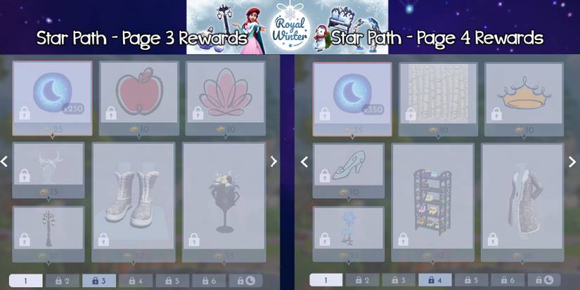 Disney Dreamlight Valley Royal Winter Star Path Rewards