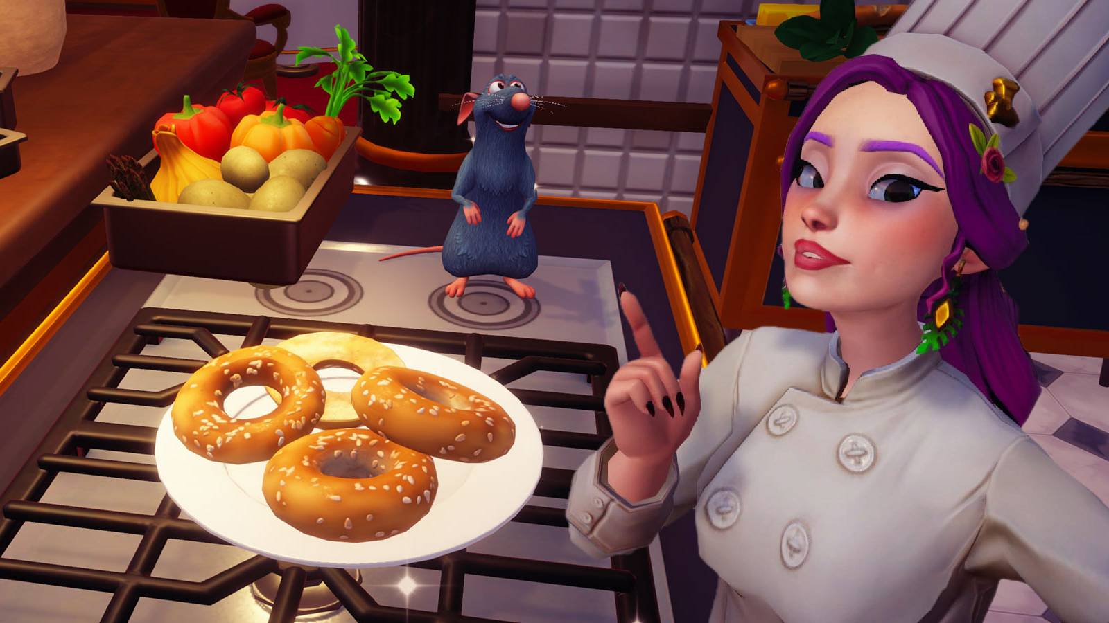 Sesame Seed Bagel in Disney Dreamlight Valley