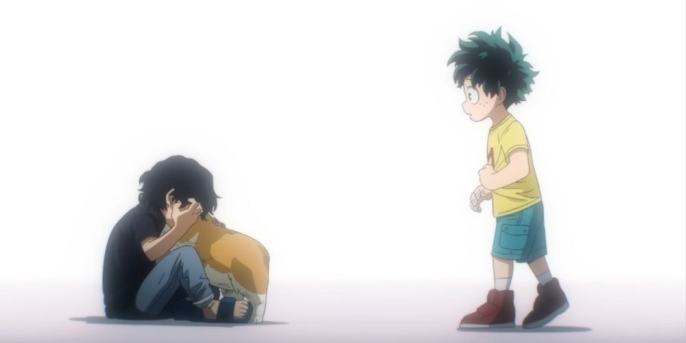 A young Deku saves a young Tenko Shimura inside Deku's mind.