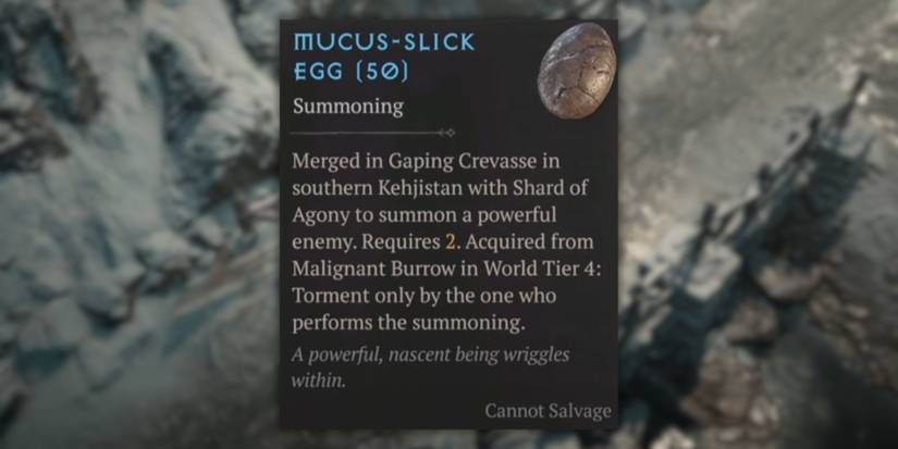 Diablo 4 Mucus-Slick Eggs