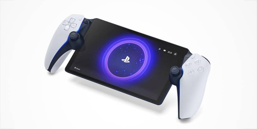 diagonal PlayStation Portal on white background