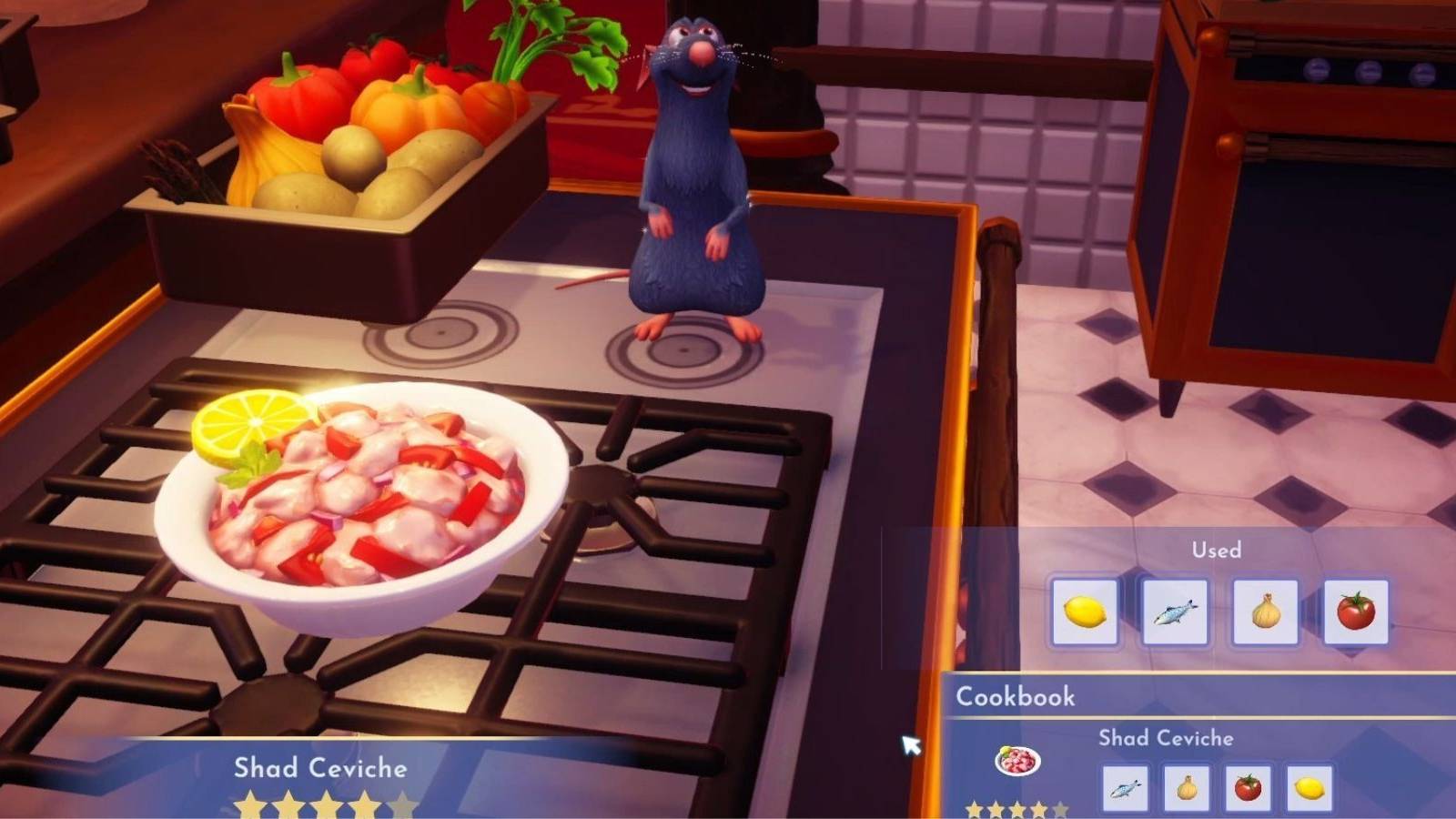 disney dreamlight valley how to make Shad Ceviche