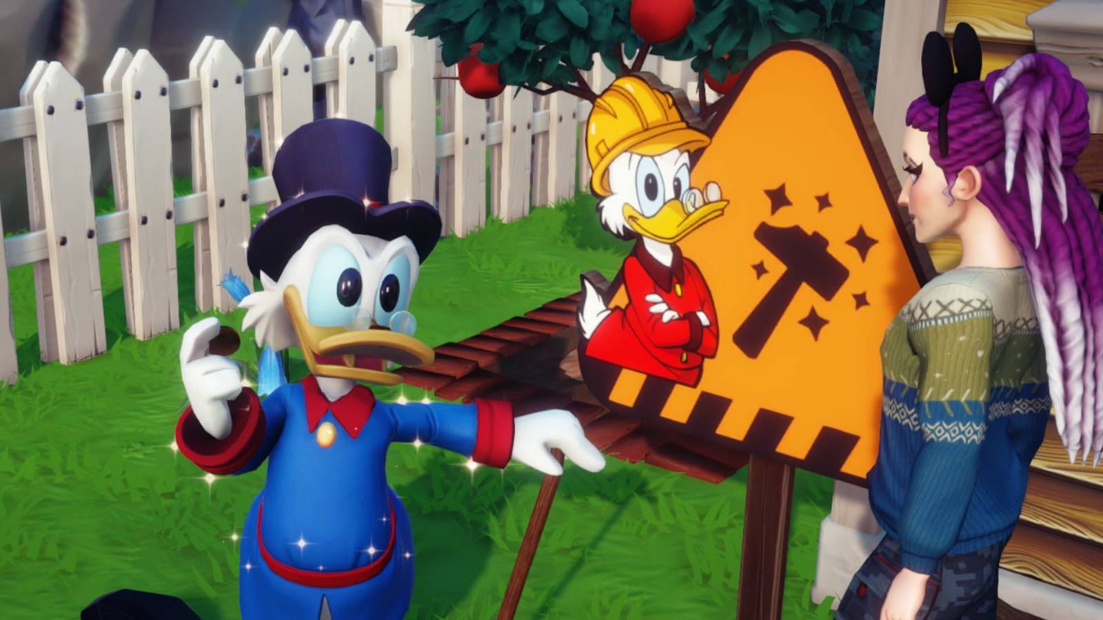 disney dreamlight valley scrooge mcduck upgrade sign