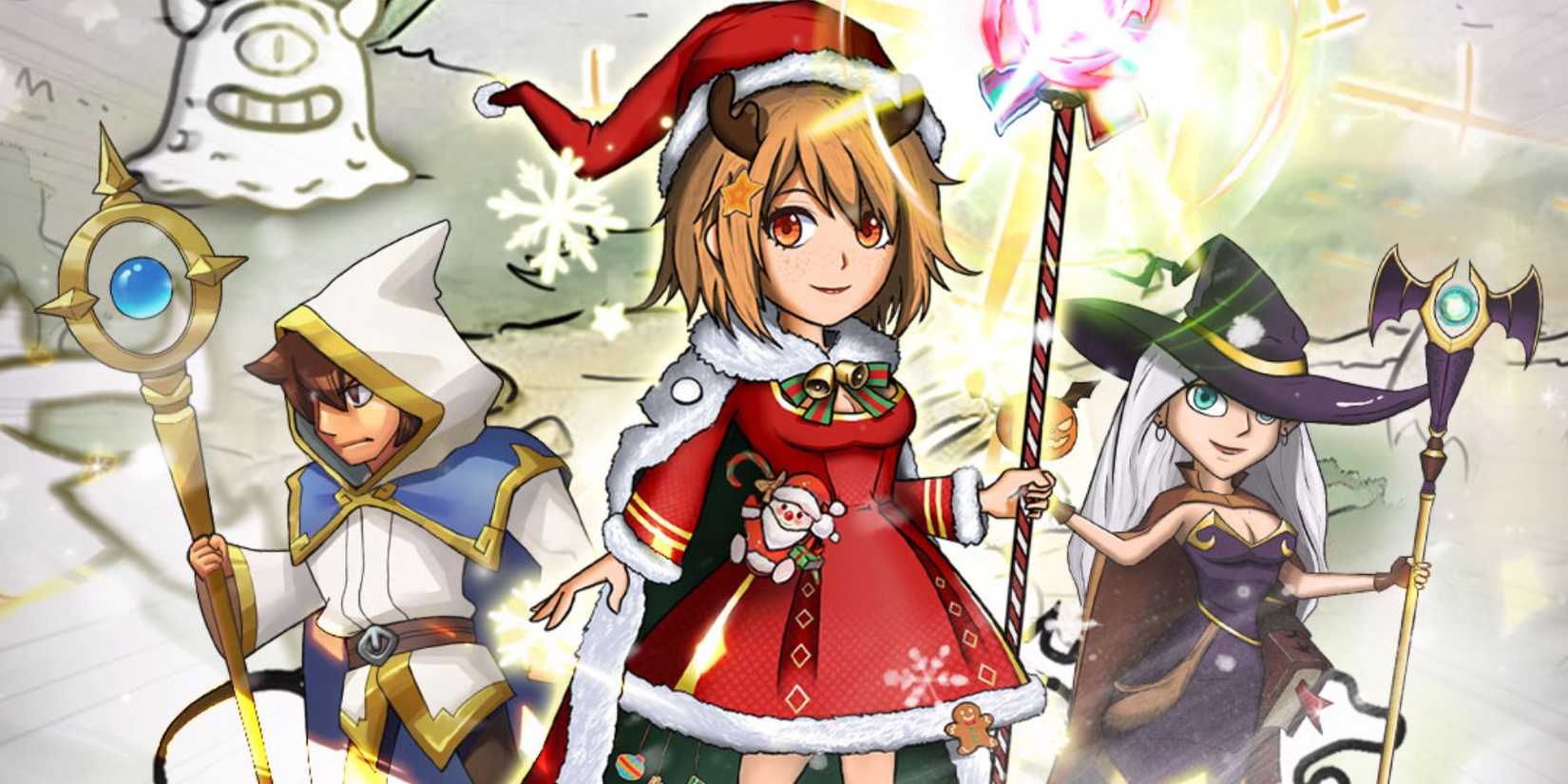 Doodle Magic Wizard vs Slime: multiple characters