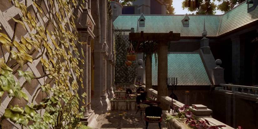 Dragon Age Inquisition House courtyard area
