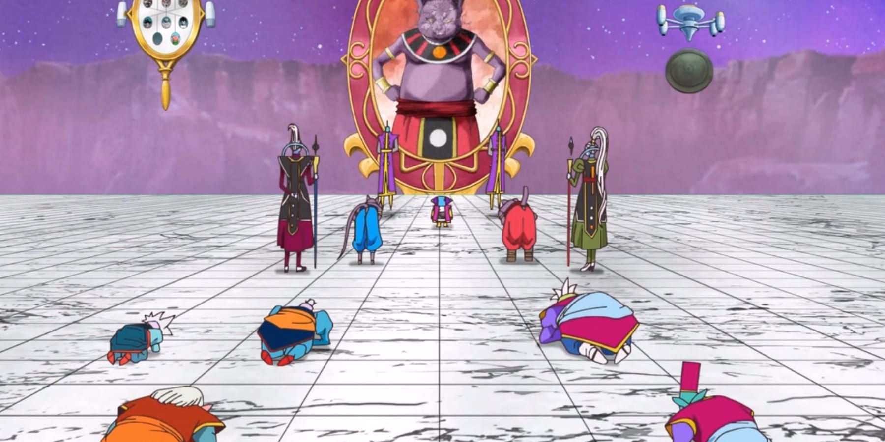 Dragon Ball Super Gods and Angels Bows to Zeno