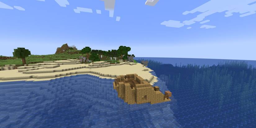 sunken boat island ocean ruins beach