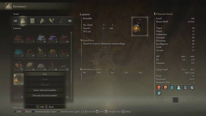 Elden Ring - How to use lantern