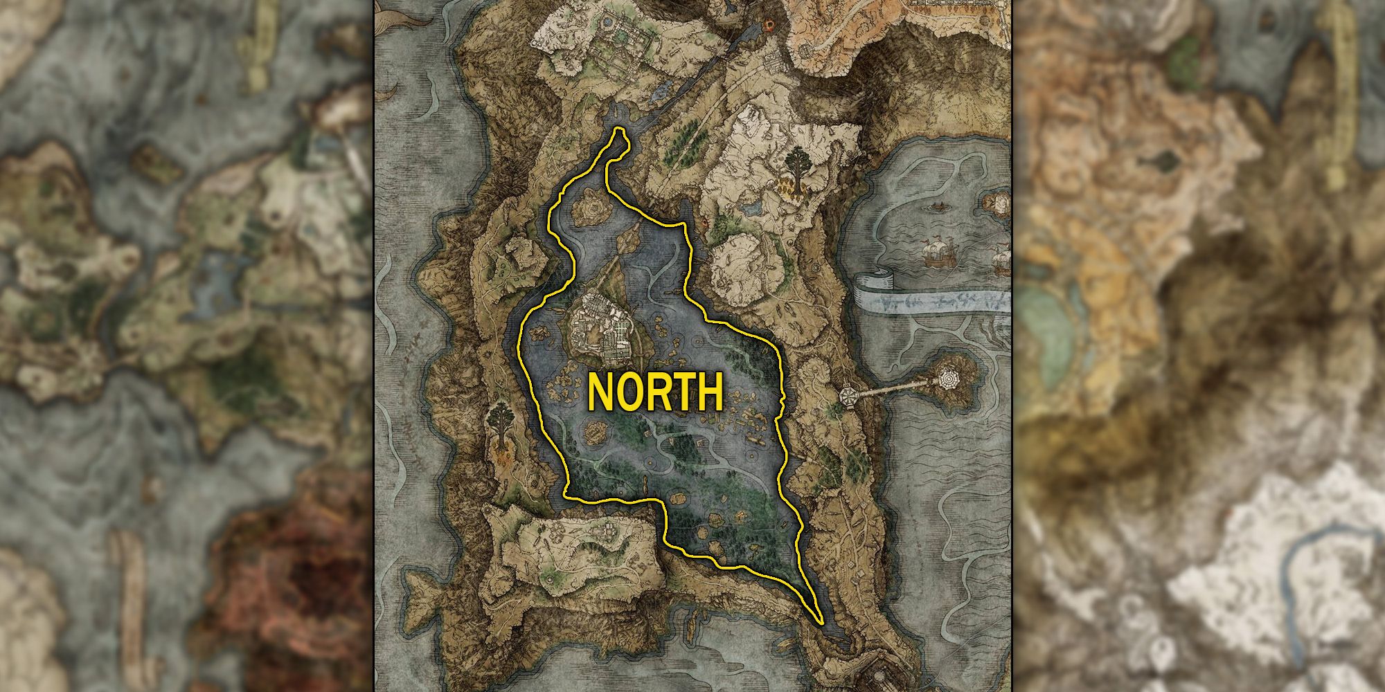 Elden Ring - Liurnia of the Lakes Map Northern Region