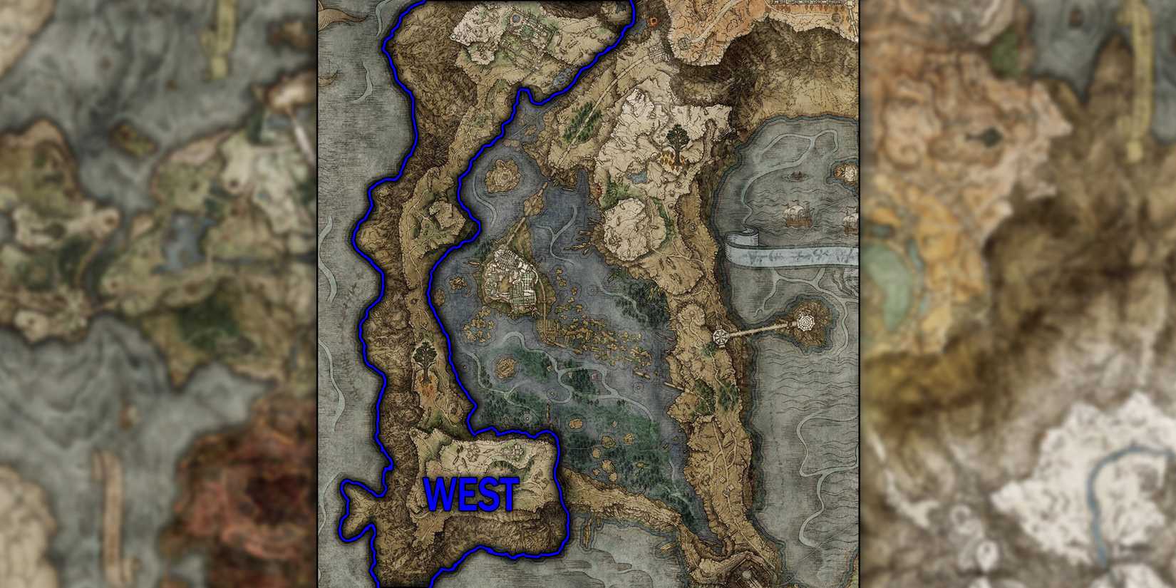 Elden Ring - Liurnia of the Lakes Map Western Region