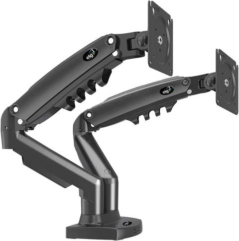 ELG Full Motion Swivel Dual Monitor Desk Mount Stand