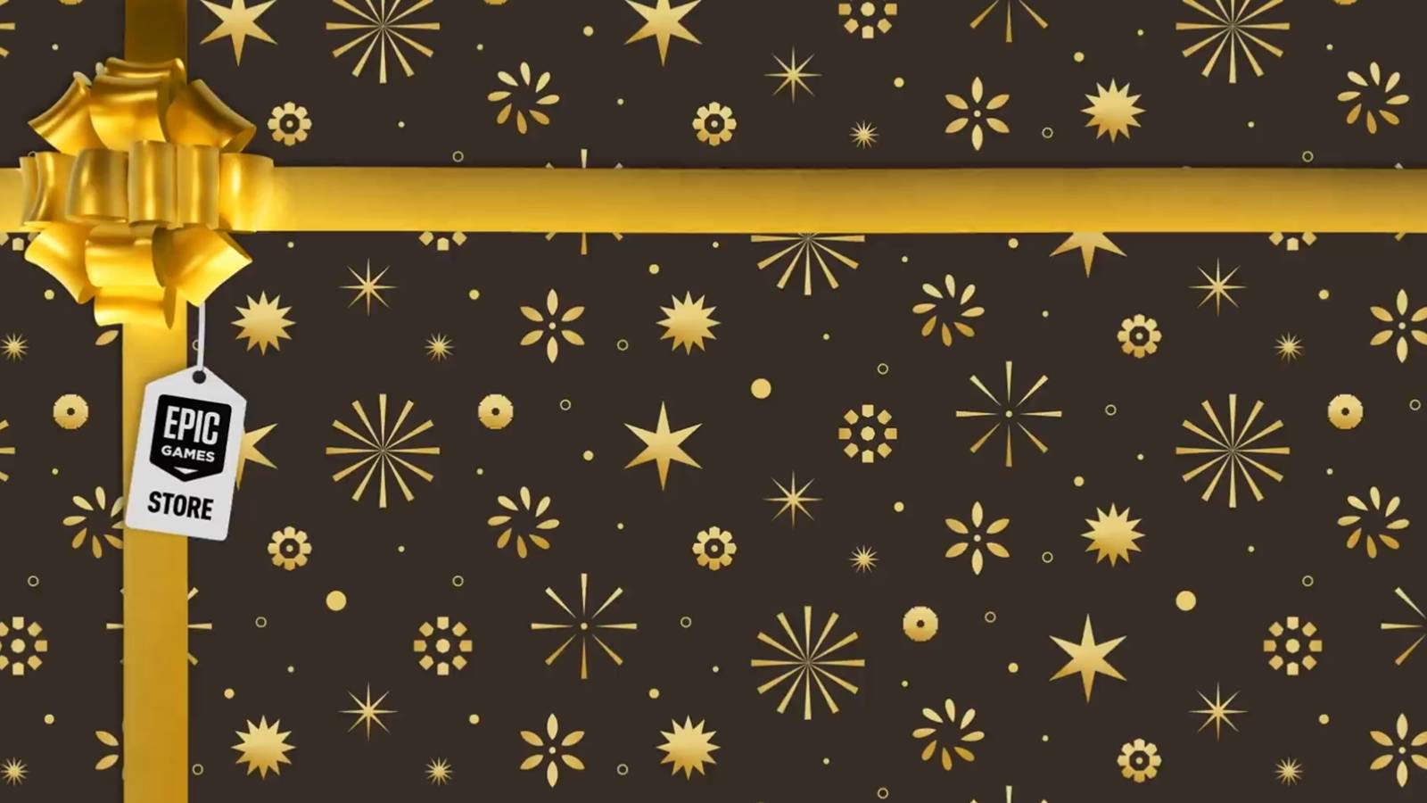 epic games store brown and gold wrapping paper