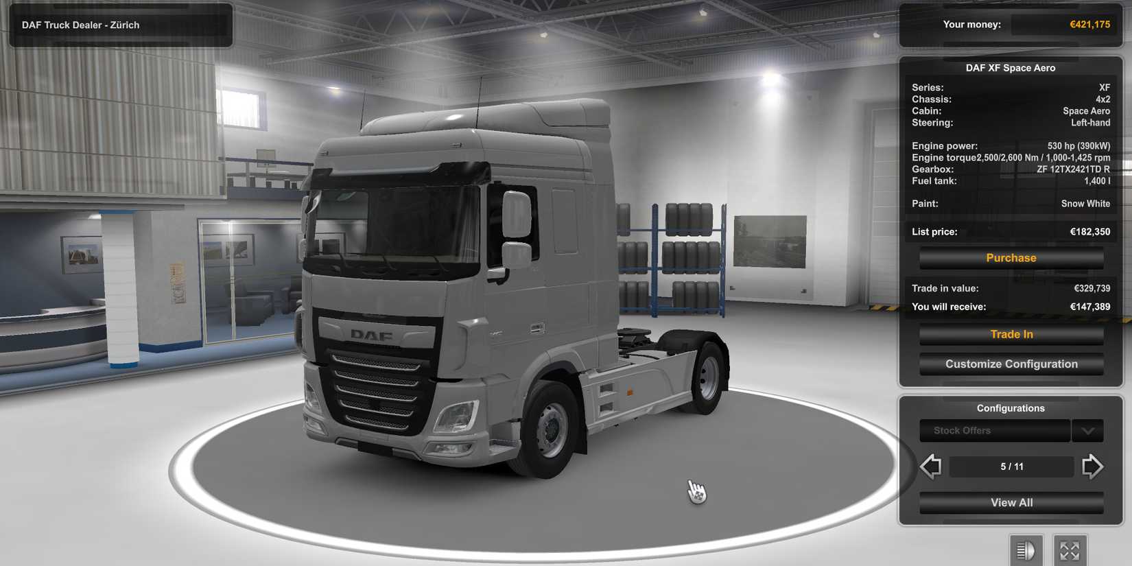 DAF XF Space Aero Truck in Euro Truck Simulator 2