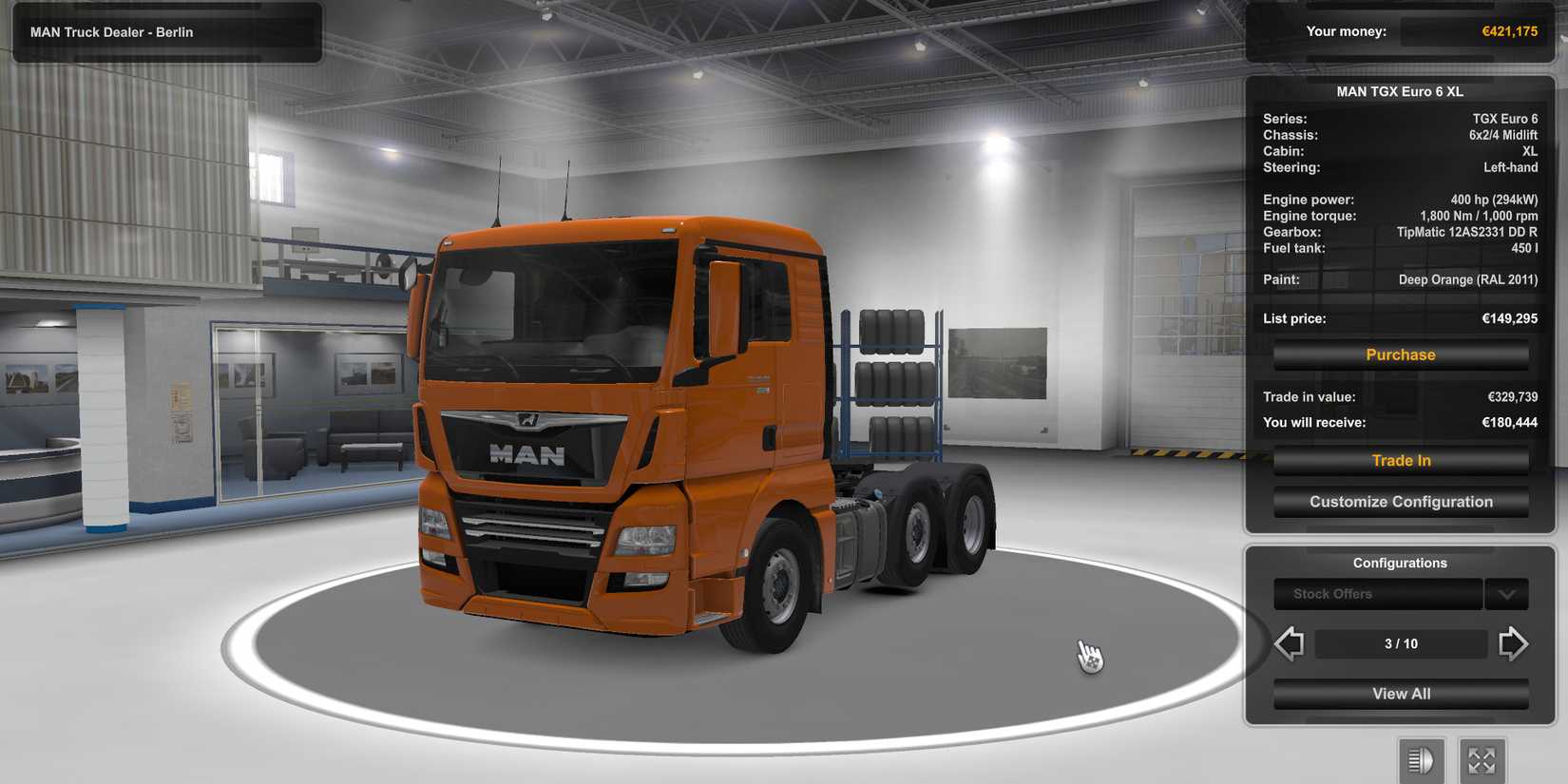 MAN TGX Euro 6 XL Truck in Euro Truck Simulator 2