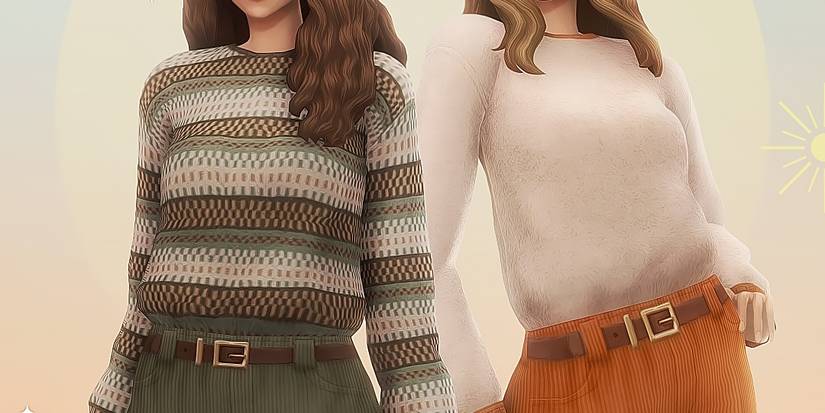Explorer set Sweater & shorts mod for The Sims 4