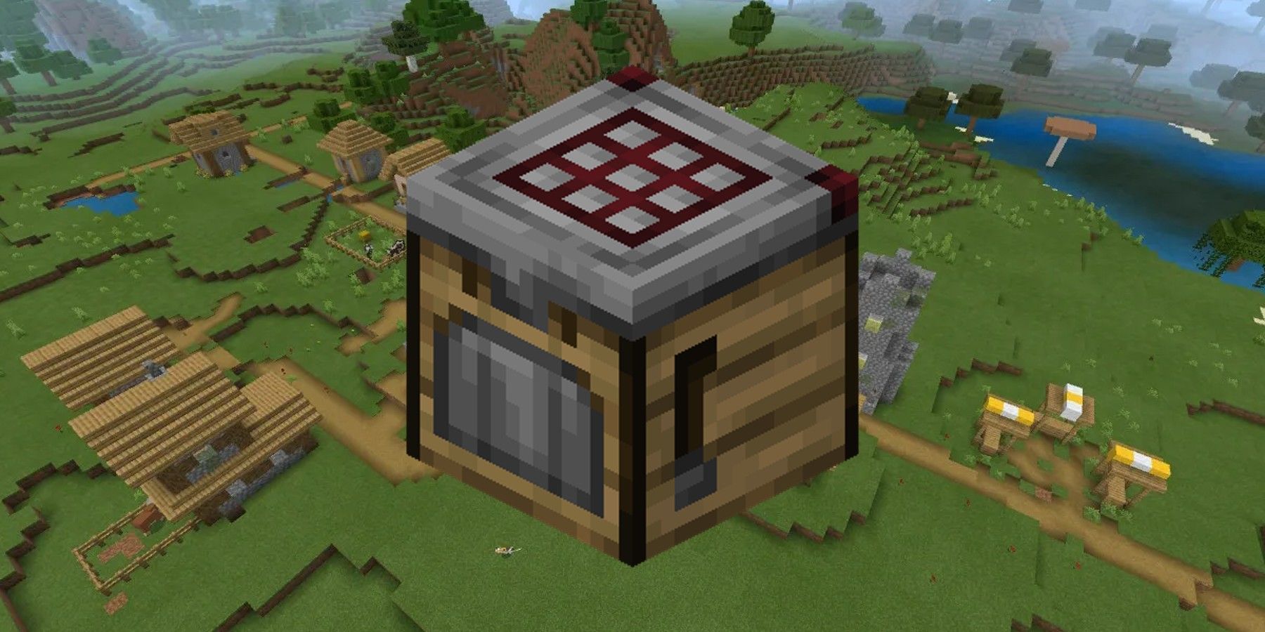 minecraft crafter block over village