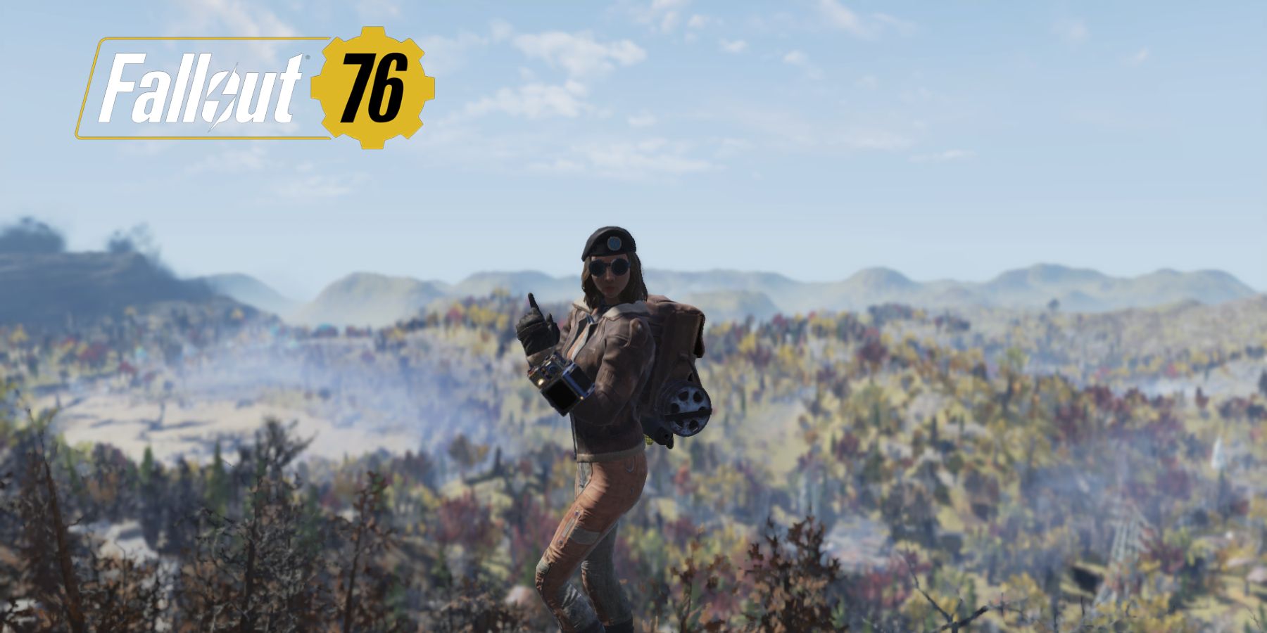Fallout 76 Player Posing for Photo - One possible reason why Bethesda is hard at work maintaining the game may also be to accommodate potential new players after the upcoming Fallout TV series premieres on Prime Video this April