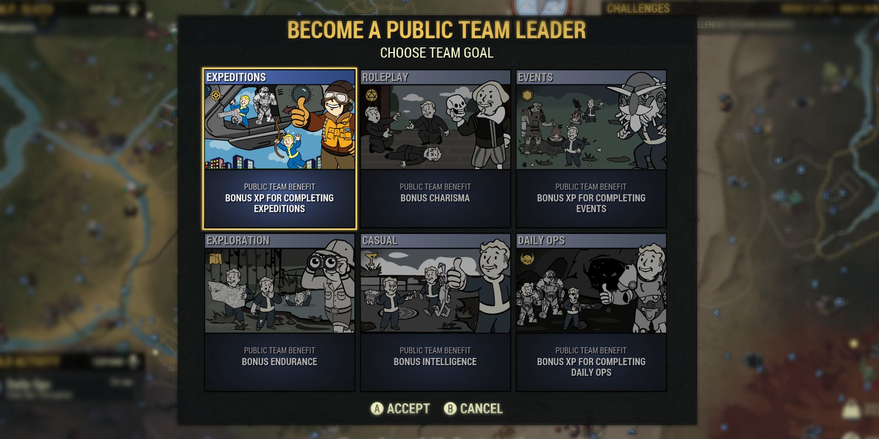 Fallout 76 XP Buffs Public Team Goals