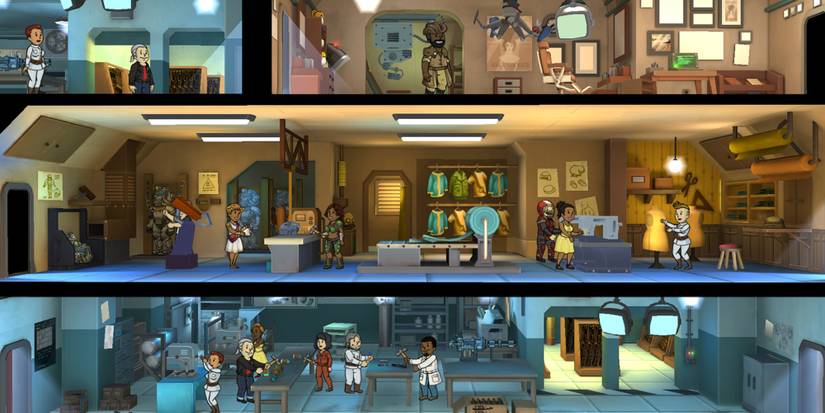 Fallout Shelter multiple floors vault dwellers
