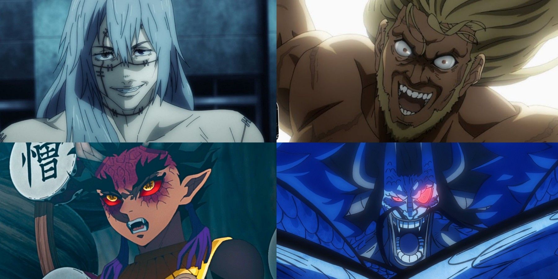 apresentou os melhores vilões de anime de 2023 Kaido hantengu thorgil mahito