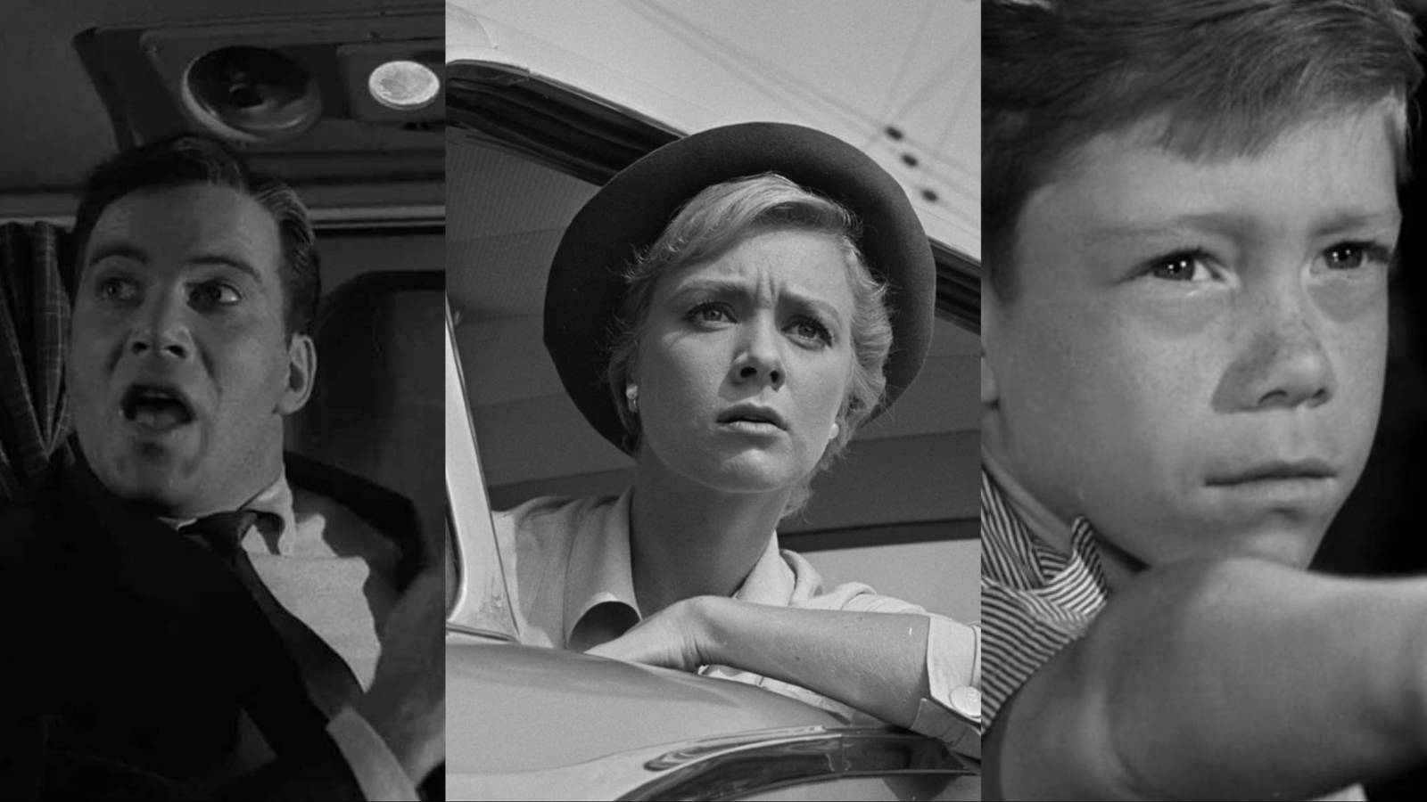 Split  Image William Shatner, Inger Stevens, Bill Mumy in Twilight Zone