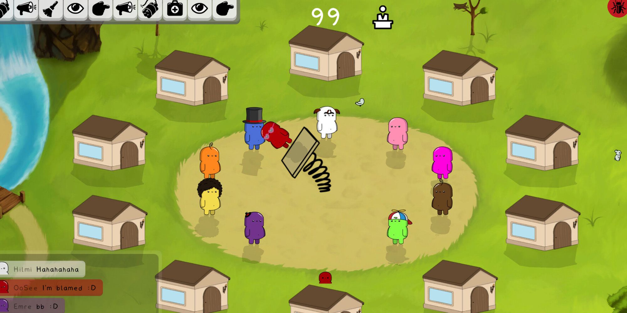 Feign social deduction game similar to town of salem with blobs
