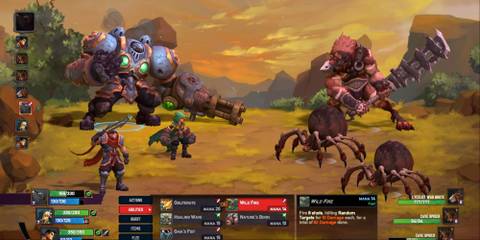 Fighting a battle in Battle Chasers Nightwar
