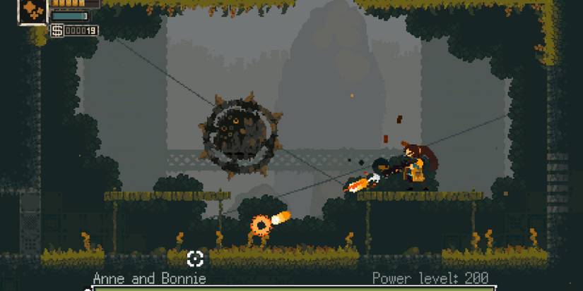 Fighting a boss in Rusted Moss