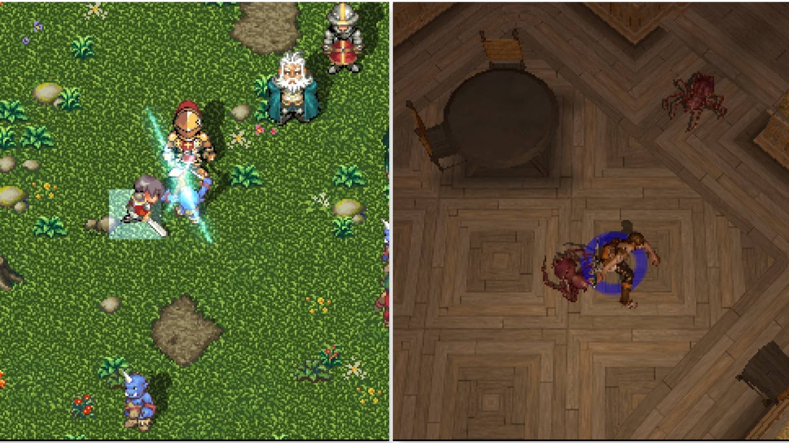 Fighting enemies in Astonishia Story and Untold Legends Brotherhood Of The Blade