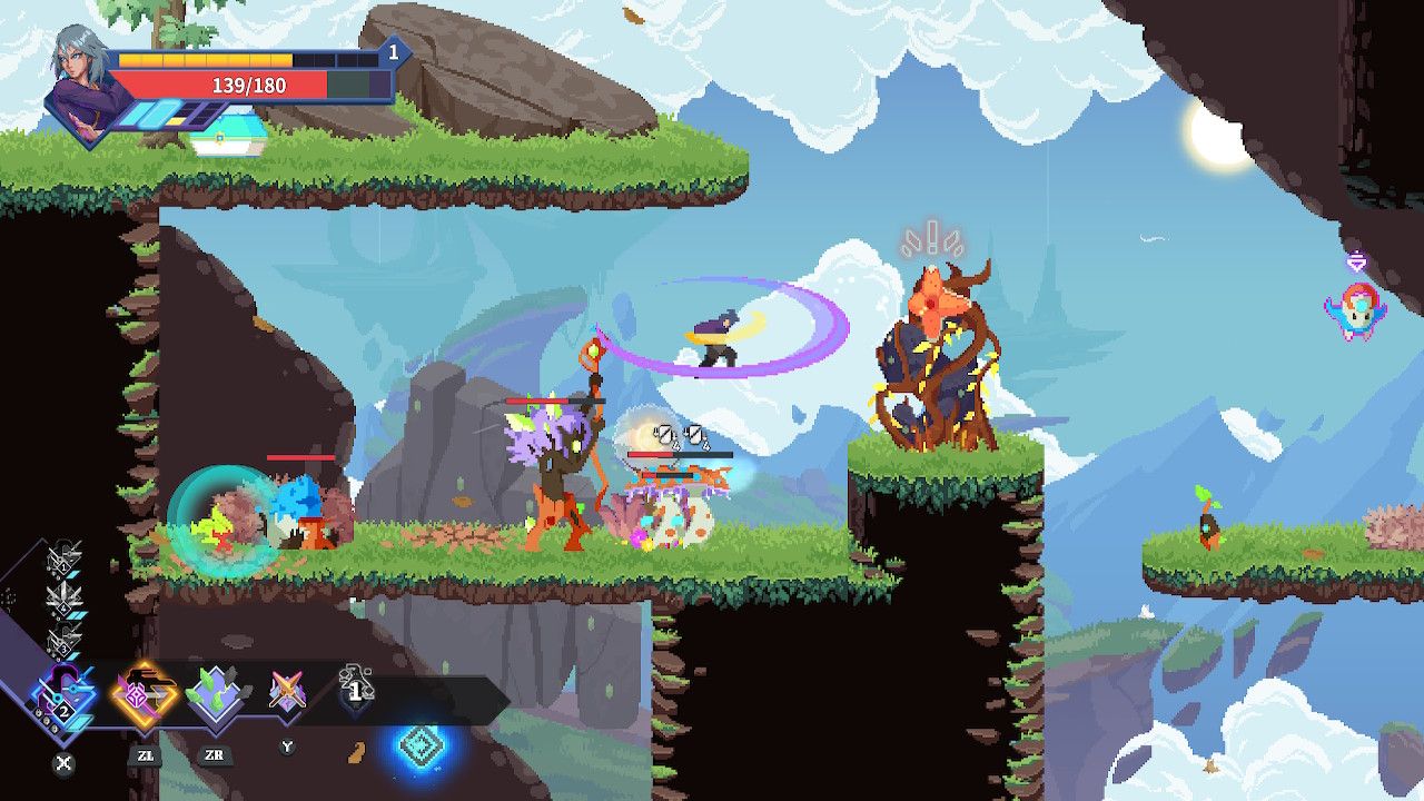 Fighting enemies in Astral Ascent