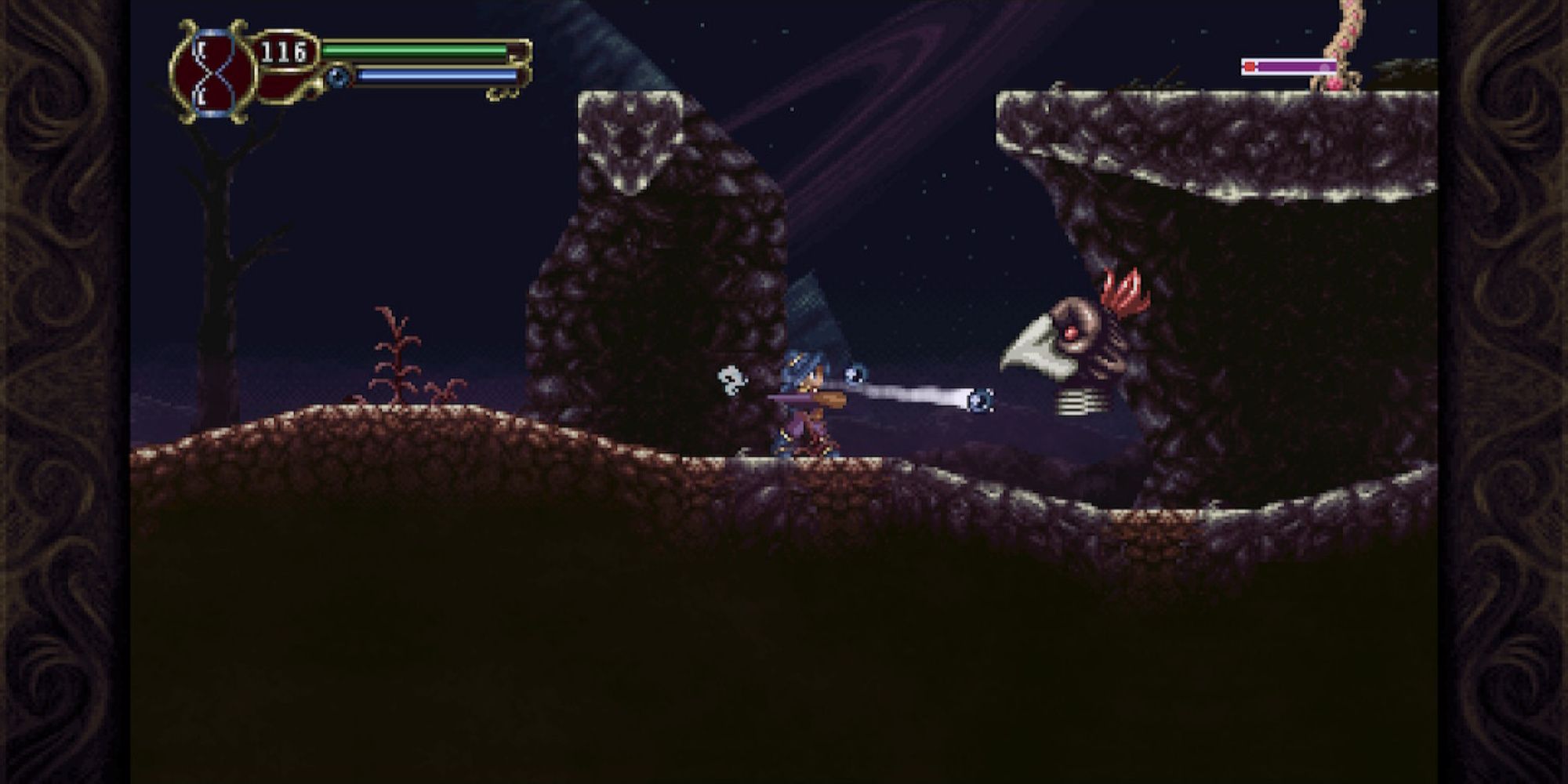 Fighting enemies in Timespinner