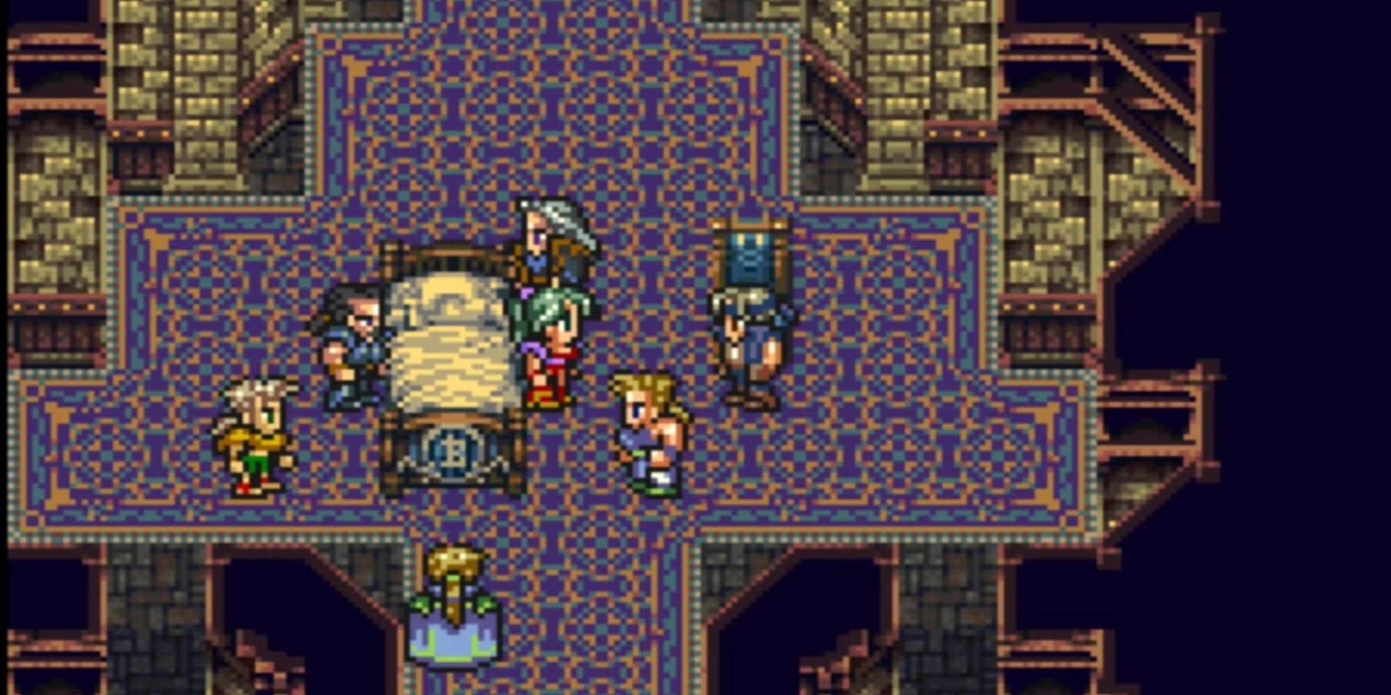 Player gathers his allies before heading out to dungeons