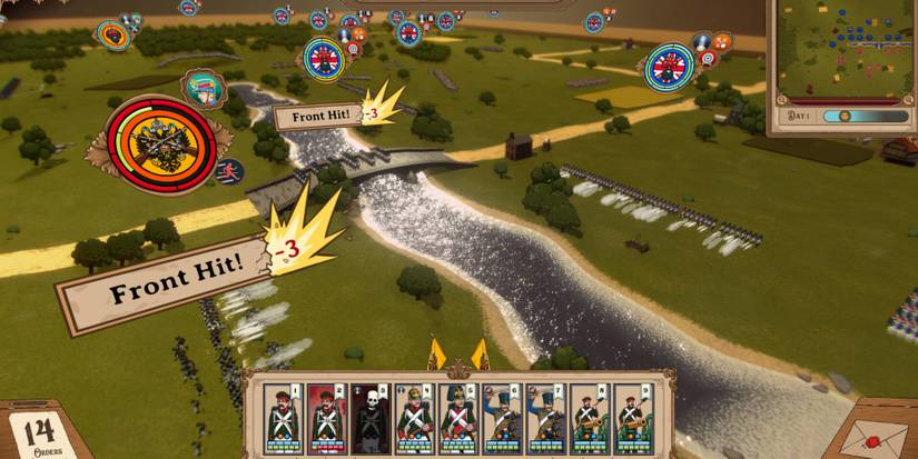 A river splitting the map where on one side units have been hit and on the other they haven't in Fire and Maneuver